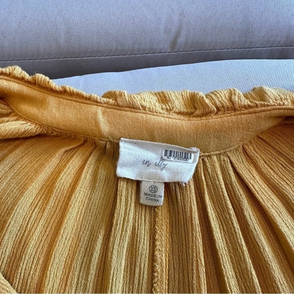 Anthropologie En Elly oversized Tiered Yellow Maxi Dress in extra small - Picture 14 of 14